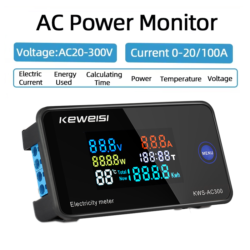 Renewable Energy Demonstration Kit - KWS-AC300 AC 50-300V Voltmeter Ammeter 20A/100A
