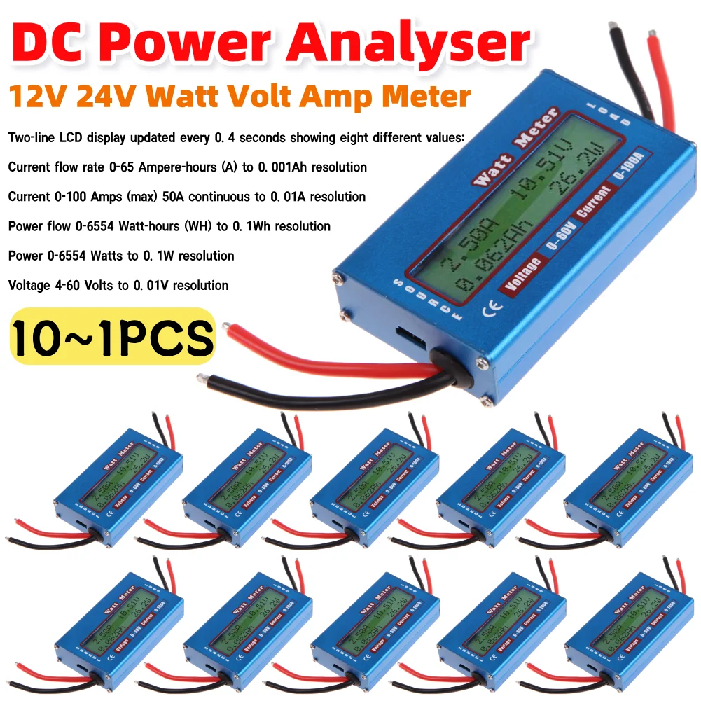 Renewable Energy Demonstration Kit - 10-1PCS DC Power Analyser Watt Volt