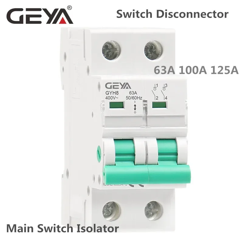 Din Rail Circuit Breaker - GEYA GYH8 Din Rail 2Pole 4Pole