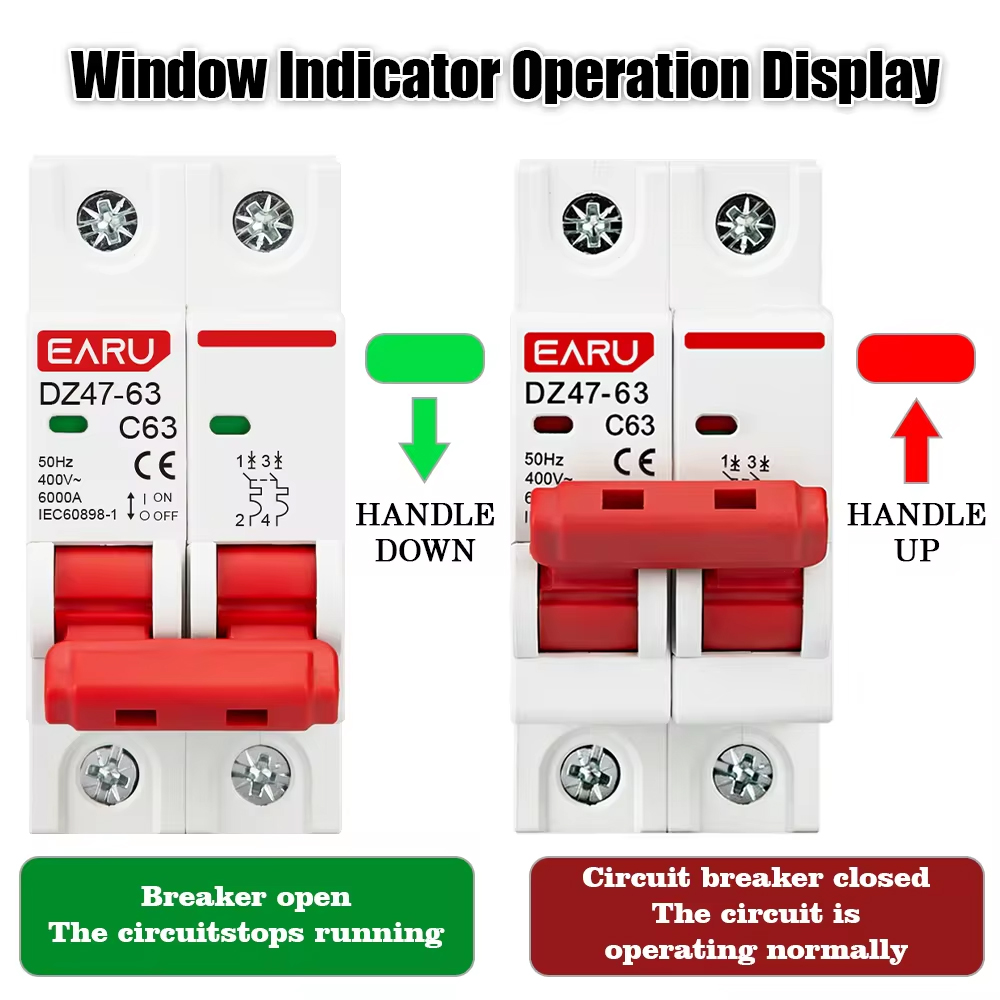 EARU DZ47 1P 2P 3P 4P 3A-63A A - Din Rail Circuit Breaker recension och pris