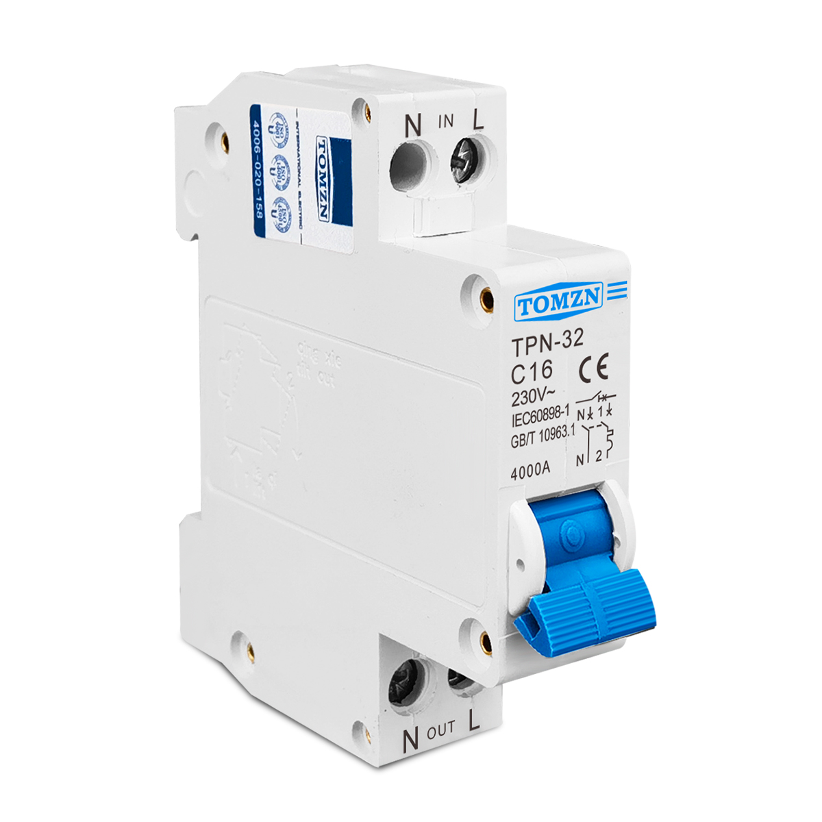 TOMZN TPN 1P+N Mini Circuit Br - Din Rail Circuit Breaker recension och pris