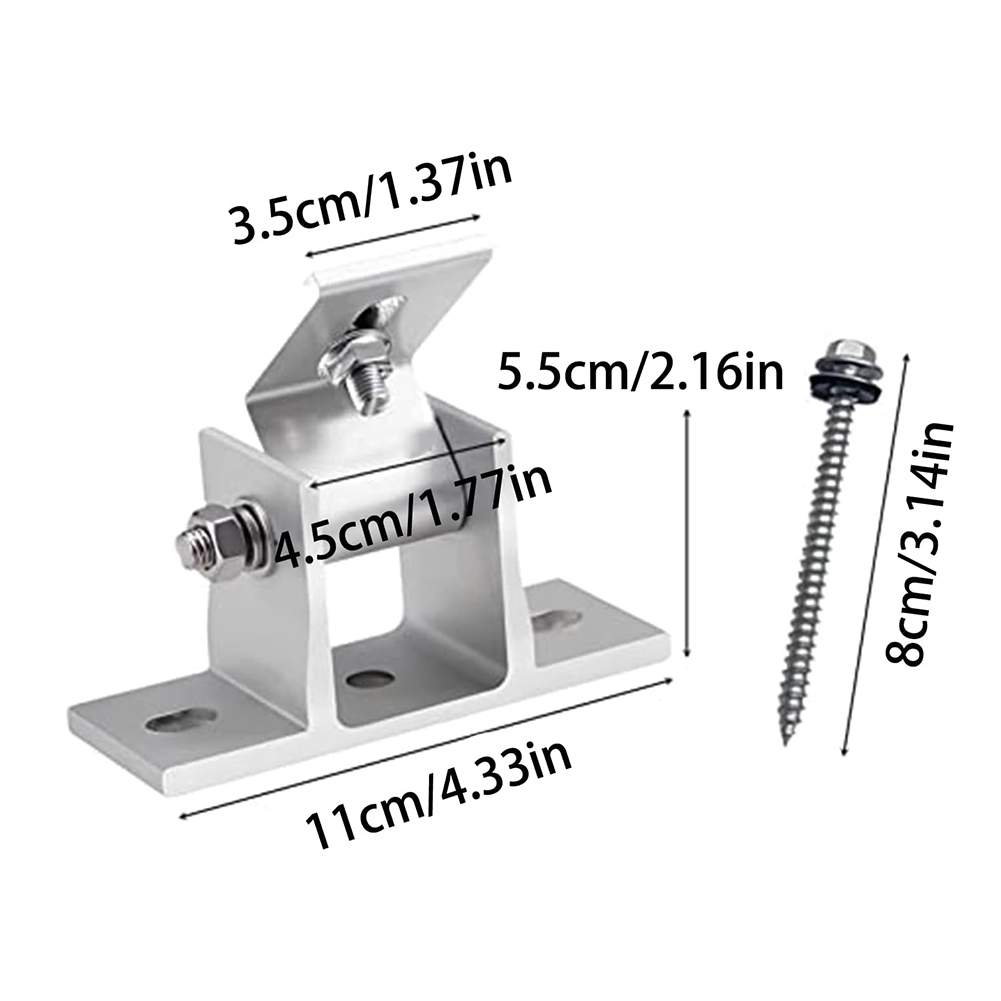 2 Pcs Aluminum Solar Panel Bra - Solar Panel Tilt Mount recension och pris