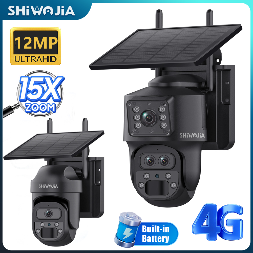 SHIWOJIA 15X ZOOM Solar Camera - Solar Panel Tilt Mount recension och pris